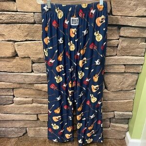 Guitar pajama pants, adult medium